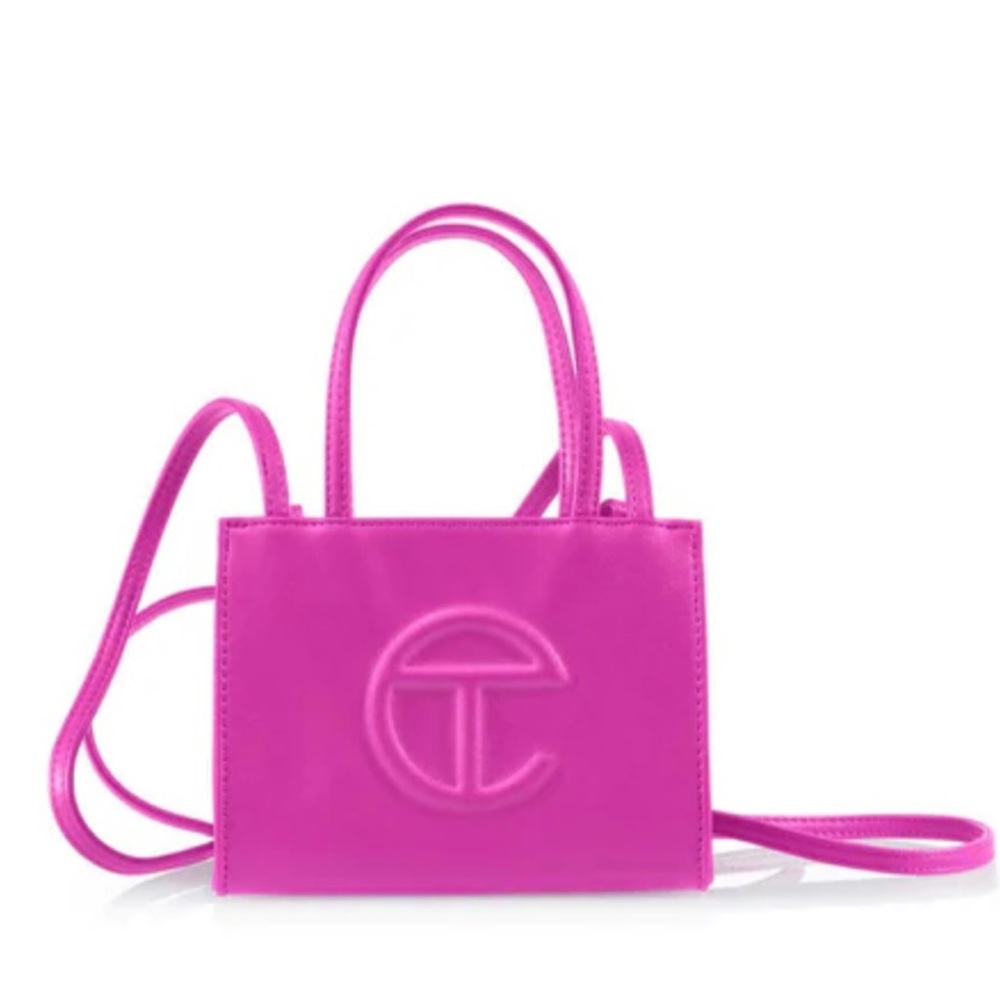 Authentic Telfar Small Azalea Shopping Bag (Hot Pink)